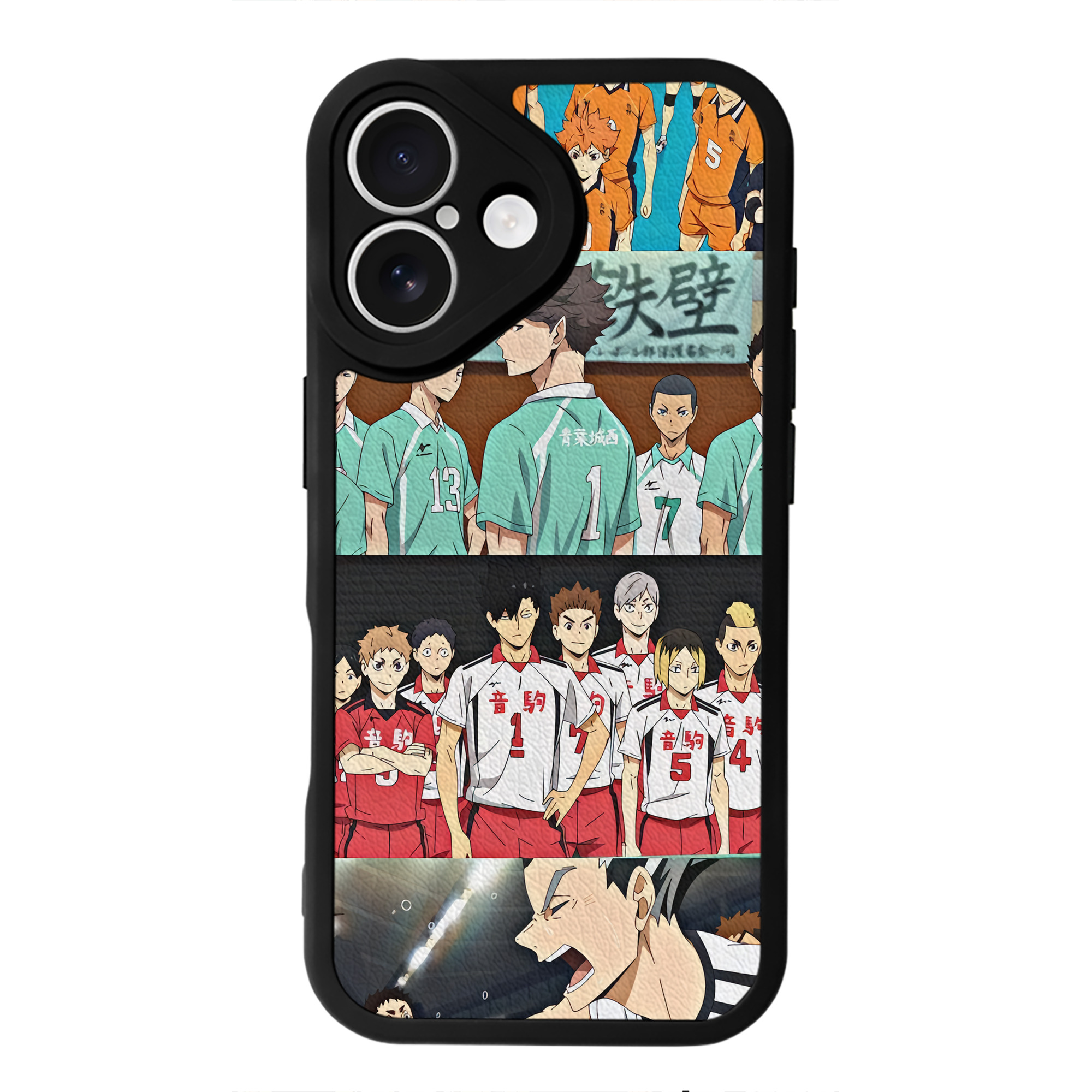 （画像用） ハイキュー!! Haikyu!! 【iPhone 16シリーズ対応】シリコンスマホケース（レザー調） 材質：シリコン